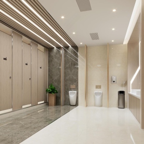 现代公共卫生间3D模型下载